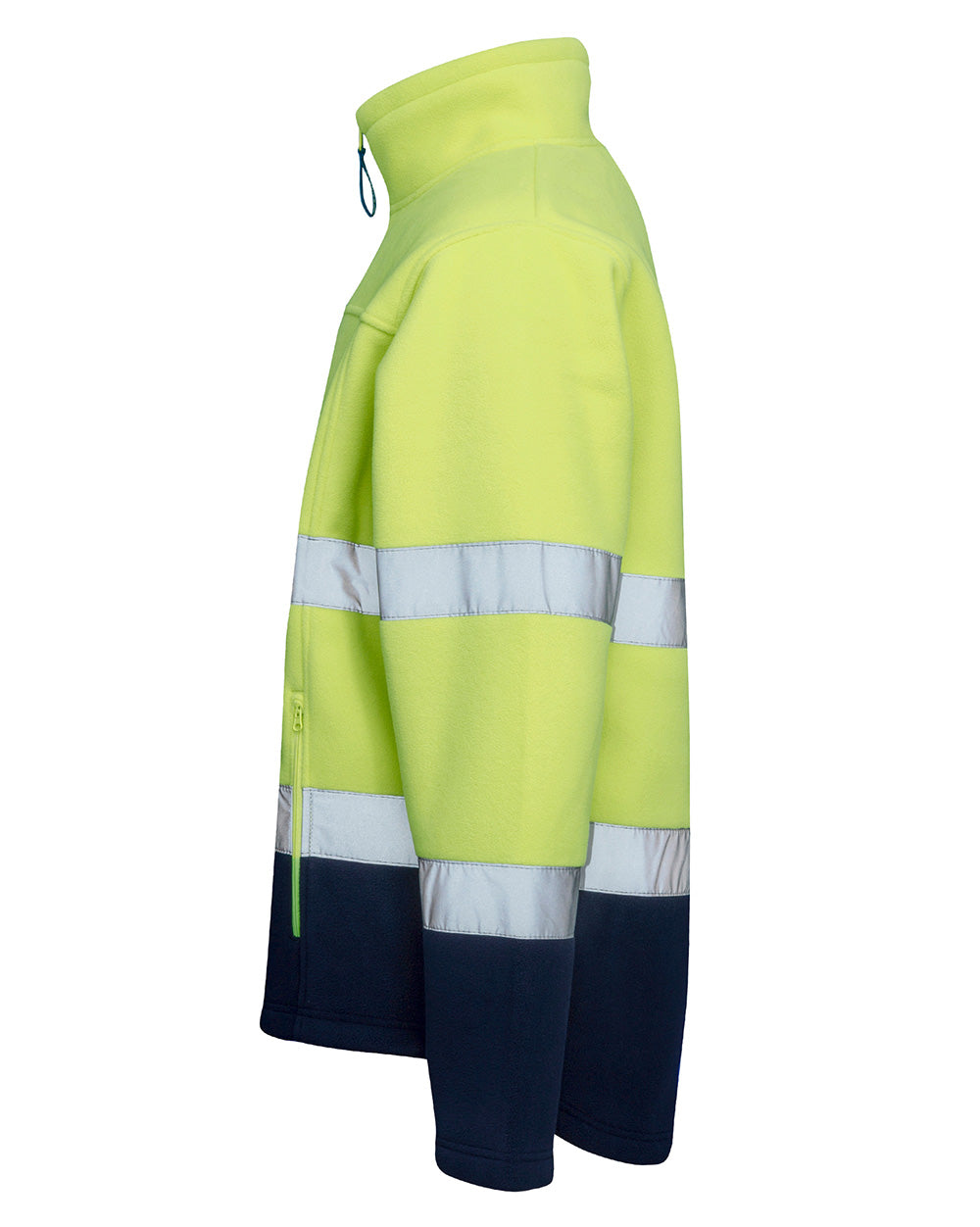 Hi-Vis Lumber Jacket with Tape in Fluoro Yellow & Navy