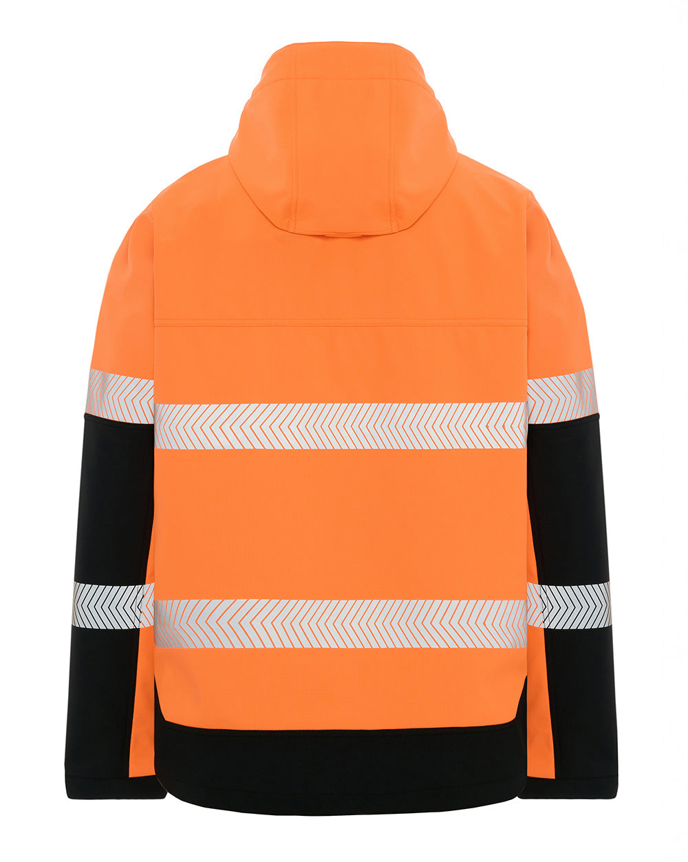 Hi-Vis Matthews Hooded Softshell Jacket in Fluoro Orange & Black