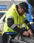 Hi-Vis Matthews Hooded Softshell Jacket in Fluoro Yellow & Black