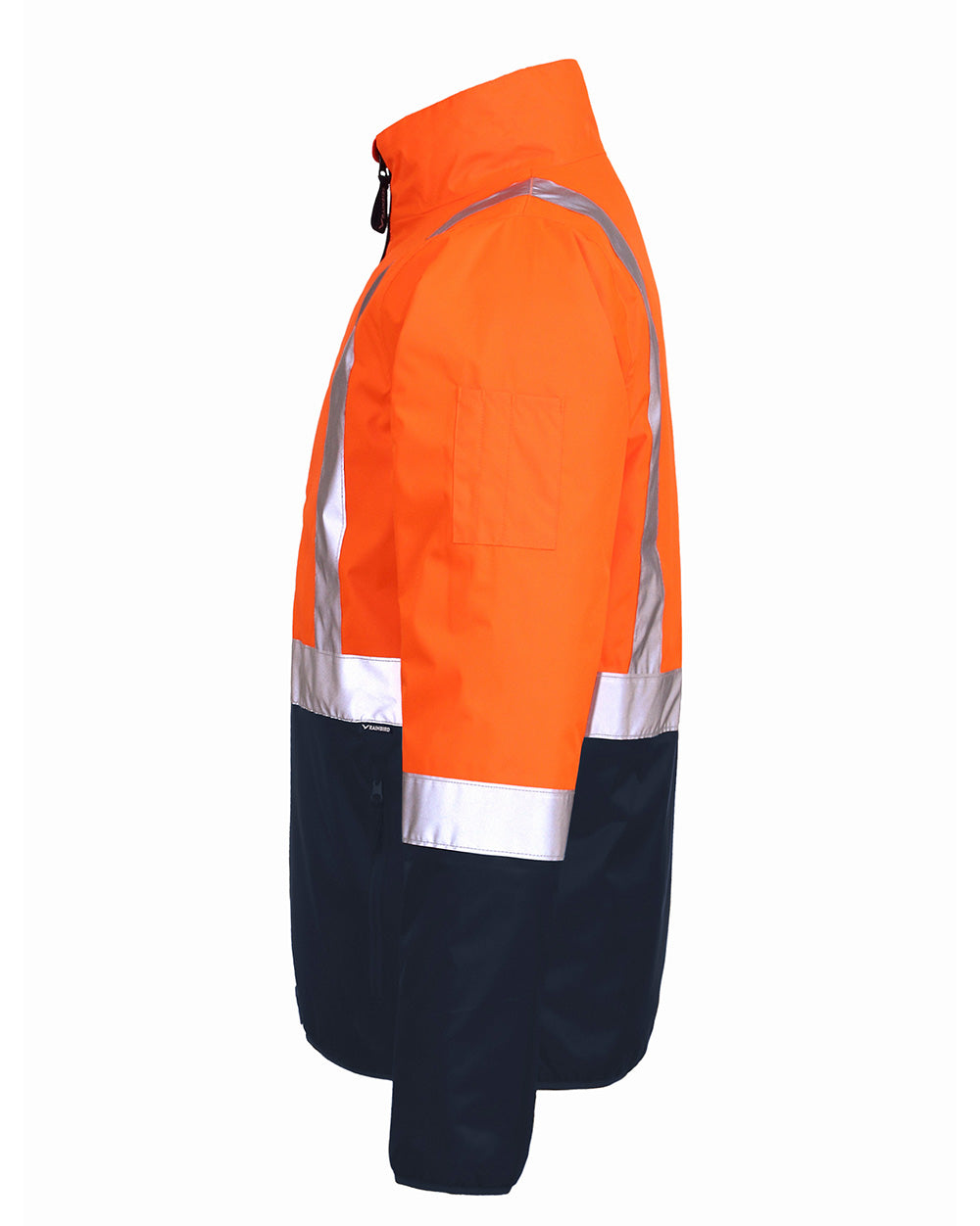 Hi-Vis Pilot Jacket with Tape in Fluoro Orange & Navy