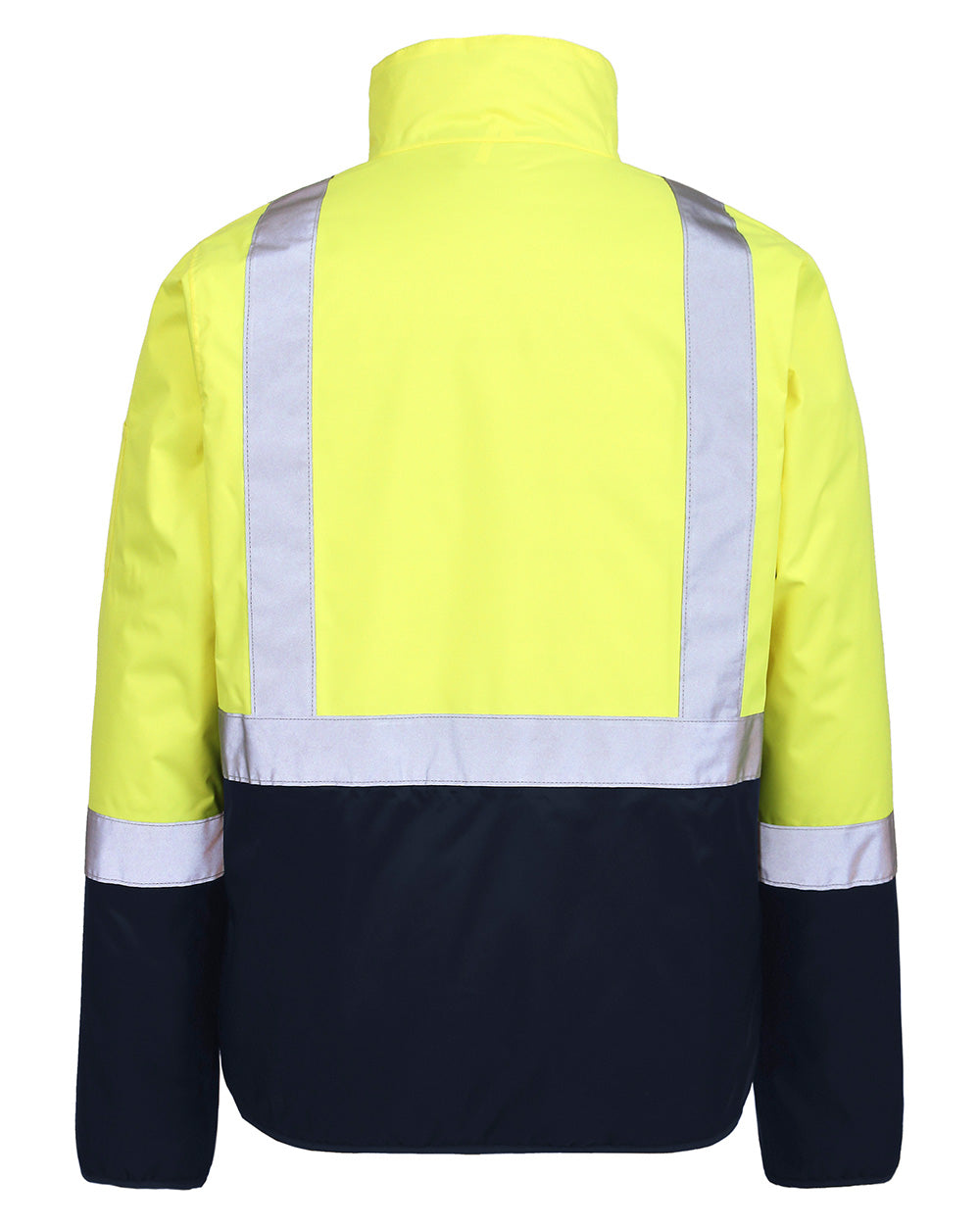 Hi-Vis Pilot Jacket with Tape in Fluoro Yellow & Navy