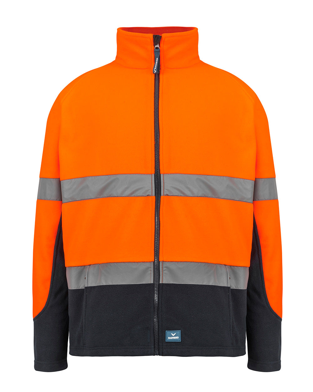 Hi-Vis Rafter Fleece Jacket in Fluoro Orange & Navy