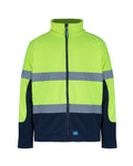 Hi-Vis Rafter Fleece Jacket in Fluoro Yellow & Navy