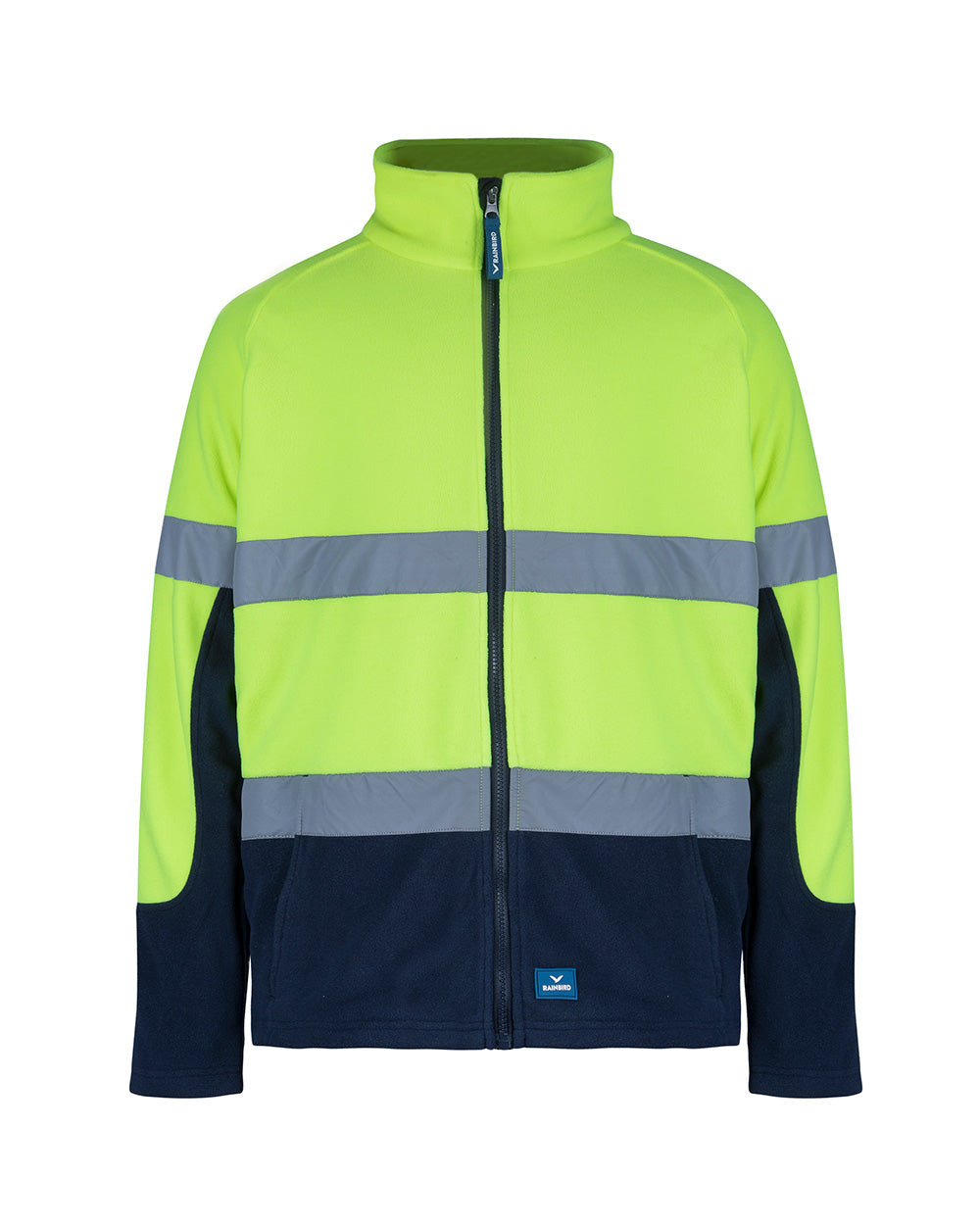 Hi-Vis Rafter Fleece Jacket in Fluoro Yellow & Navy