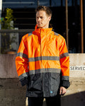 Hi-Vis Ultimate Jacket in Fluoro Orange & Navy