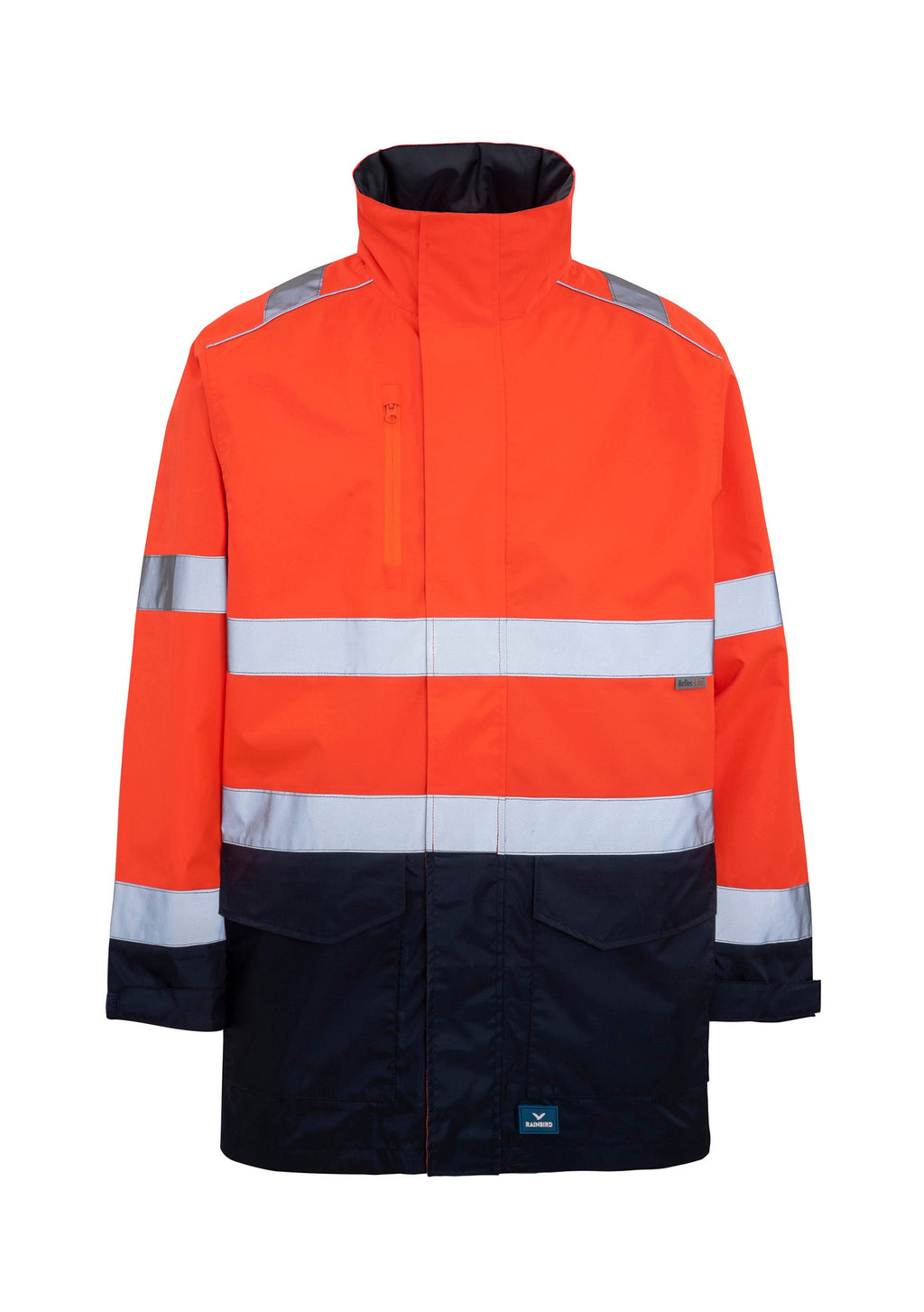 Hi-Vis Ultimate Jacket in Fluoro Orange & Navy