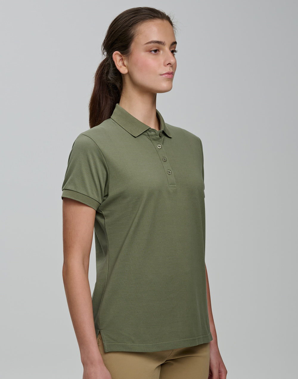 PS72  Ladies Ultrafine Cotton Pique Short Sleeve Polo