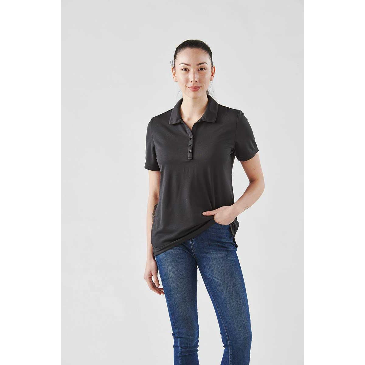 Women's Treeline Performance Short Sleeve Polo - Graphite