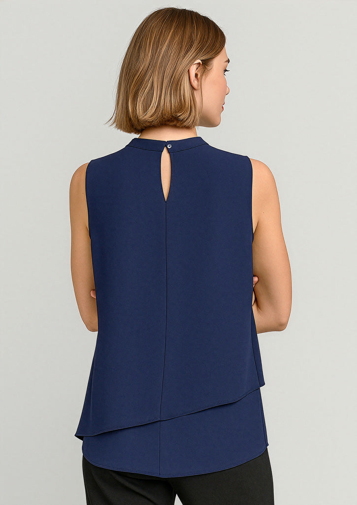 Womens Seville Sleeveless Layered Blouse