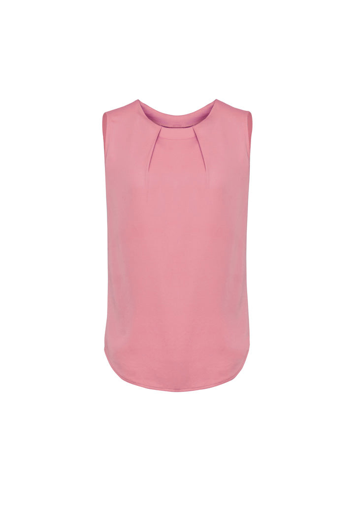 Womens Estelle Sleeveless Pleat Detail Blouse