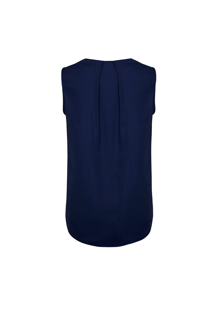 Womens Estelle Sleeveless Pleat Detail Blouse