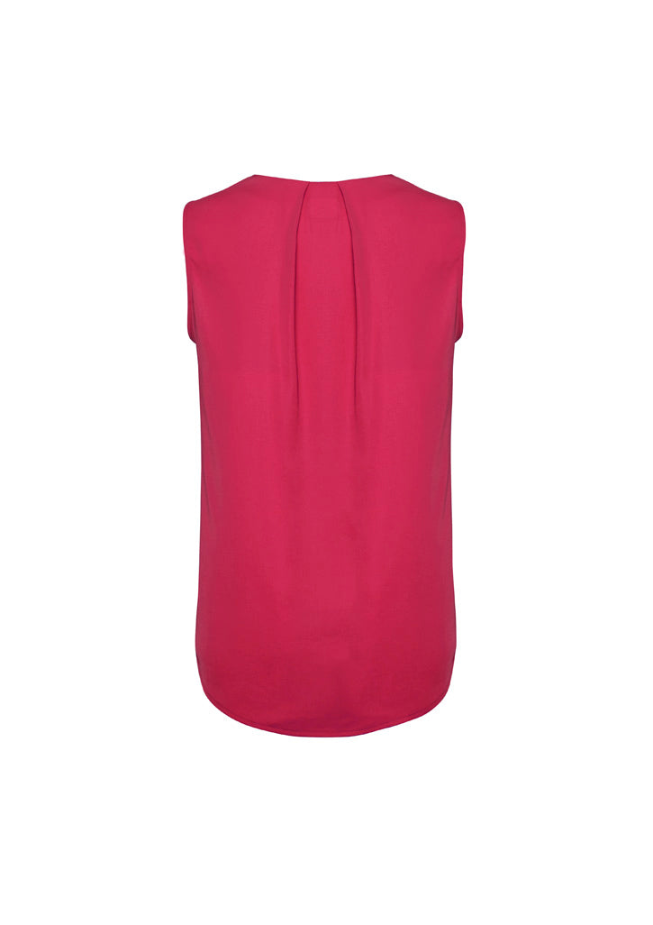 Womens Estelle Sleeveless Pleat Detail Blouse