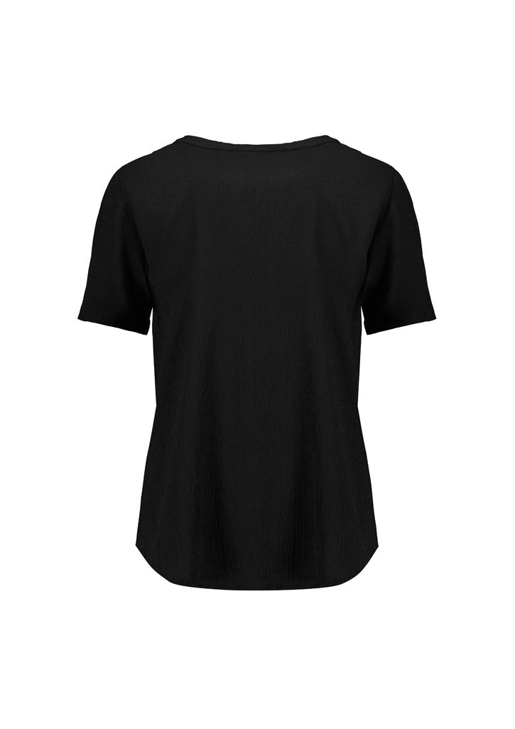 Womens Ruche Short Sleeve Blouse