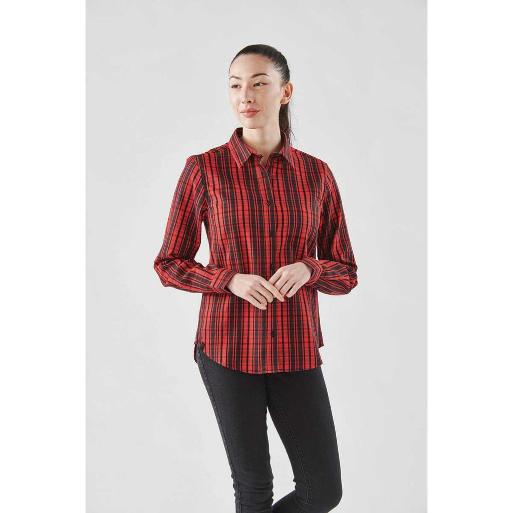 Women's Muirfield Performance Long Sleeve Shirt - Earth Plaid