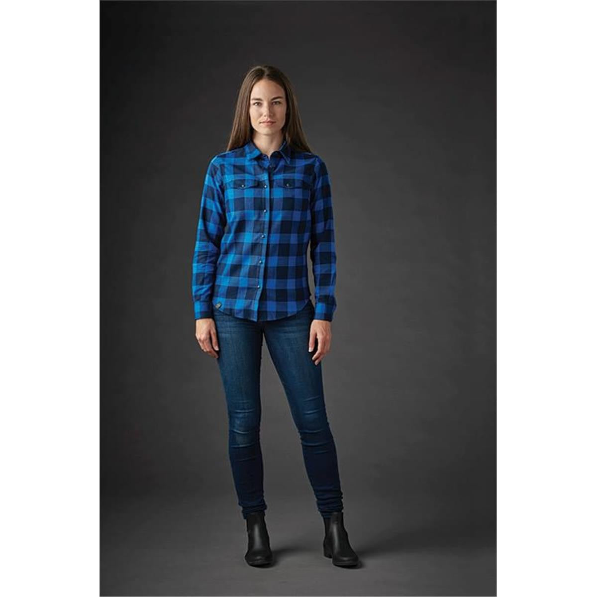 Women's Logan Snap Front Shirt - Earth / Navy