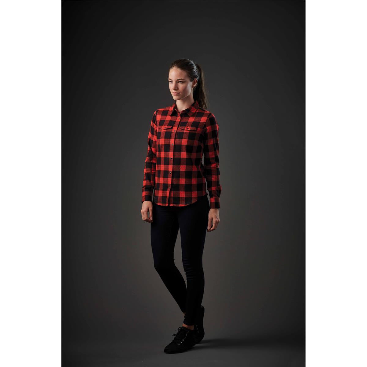 Women's Logan Snap Front Shirt - Titanium Plaid