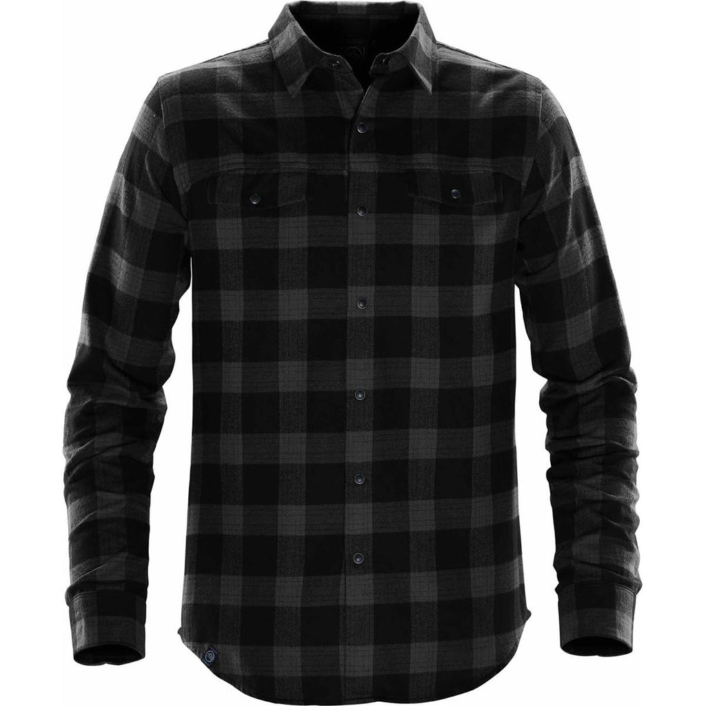 Men's Logan Snap Front Shirt - Black / Dolphin