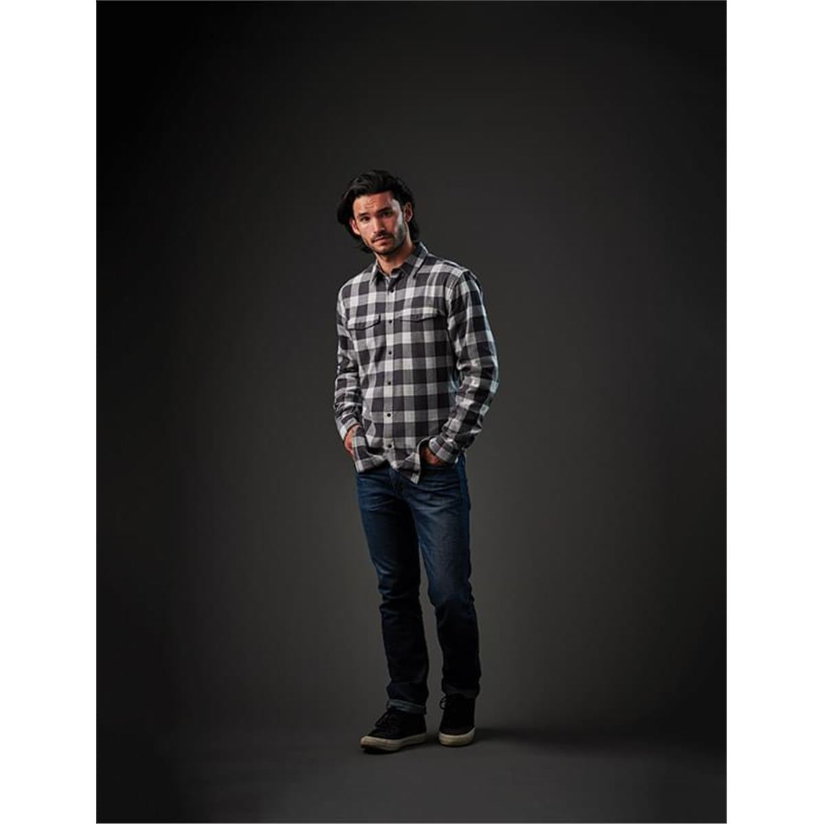 Men's Logan Snap Front Shirt - Carbon Plaid