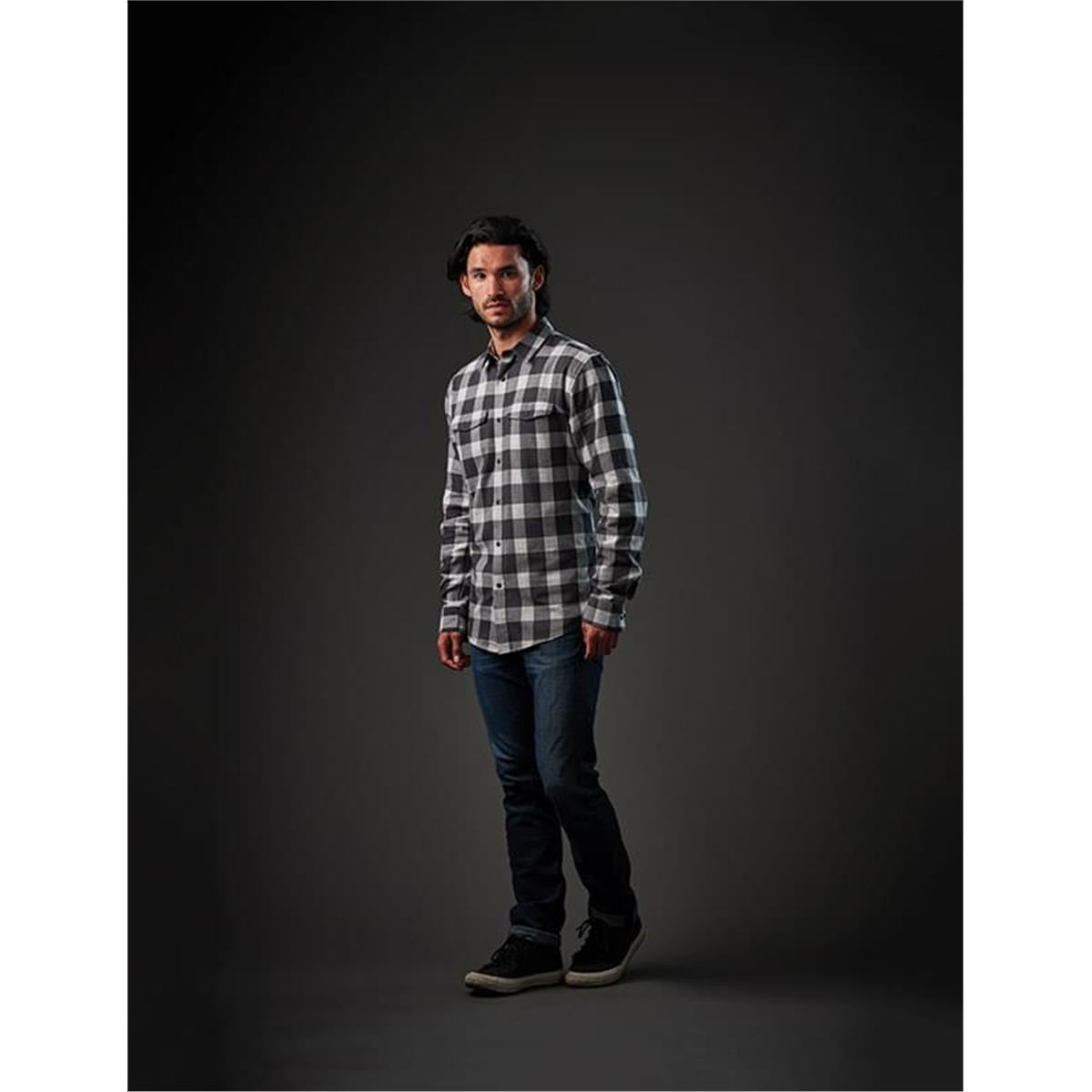 Men's Logan Snap Front Shirt - Earth / Navy