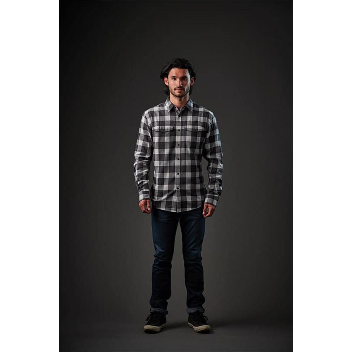 Men's Logan Snap Front Shirt - Navy Plaid