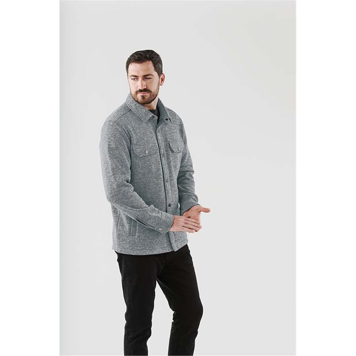 Unisex Avalante Fleece Shacket - Granite Heather