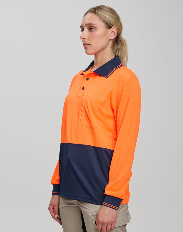 SW05TD High Visibility Long Sleeve Polo