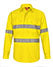 SW87 UNISEX HI-VIS COOL BREEZE CLOSED FRONT LS SHIRT WITH  PERFORATED TAPE