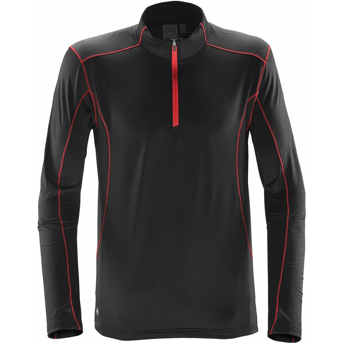 Men's Pulse Fleece Pullover - Black / Bright Red