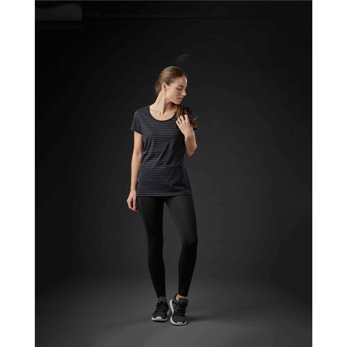 Women's Railtown Crew Neck Tee - Navy / White