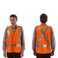 Fluro Safety X Back Taped Vest: Day/Night Use Fluro Yellow