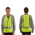 Fluro Safety H Back Taped Vest: Day/Night Use Fluro Yellow