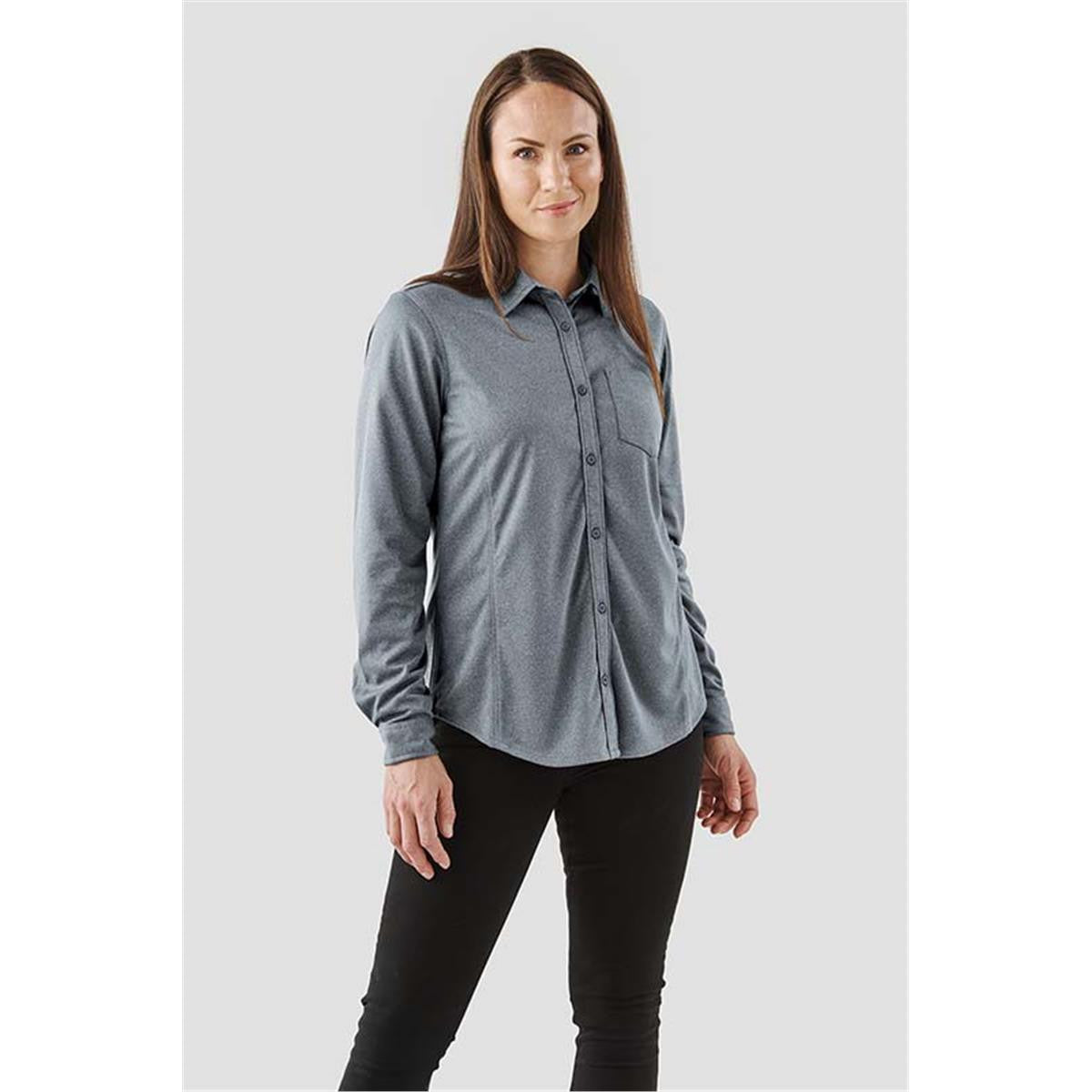 Women's Montauk Long Sleeve Shirt - Dolphin Heather