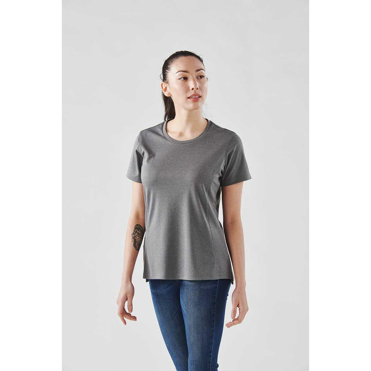 Women's Dockyard Performance Short Sleeve Tee - Dolphin Heather