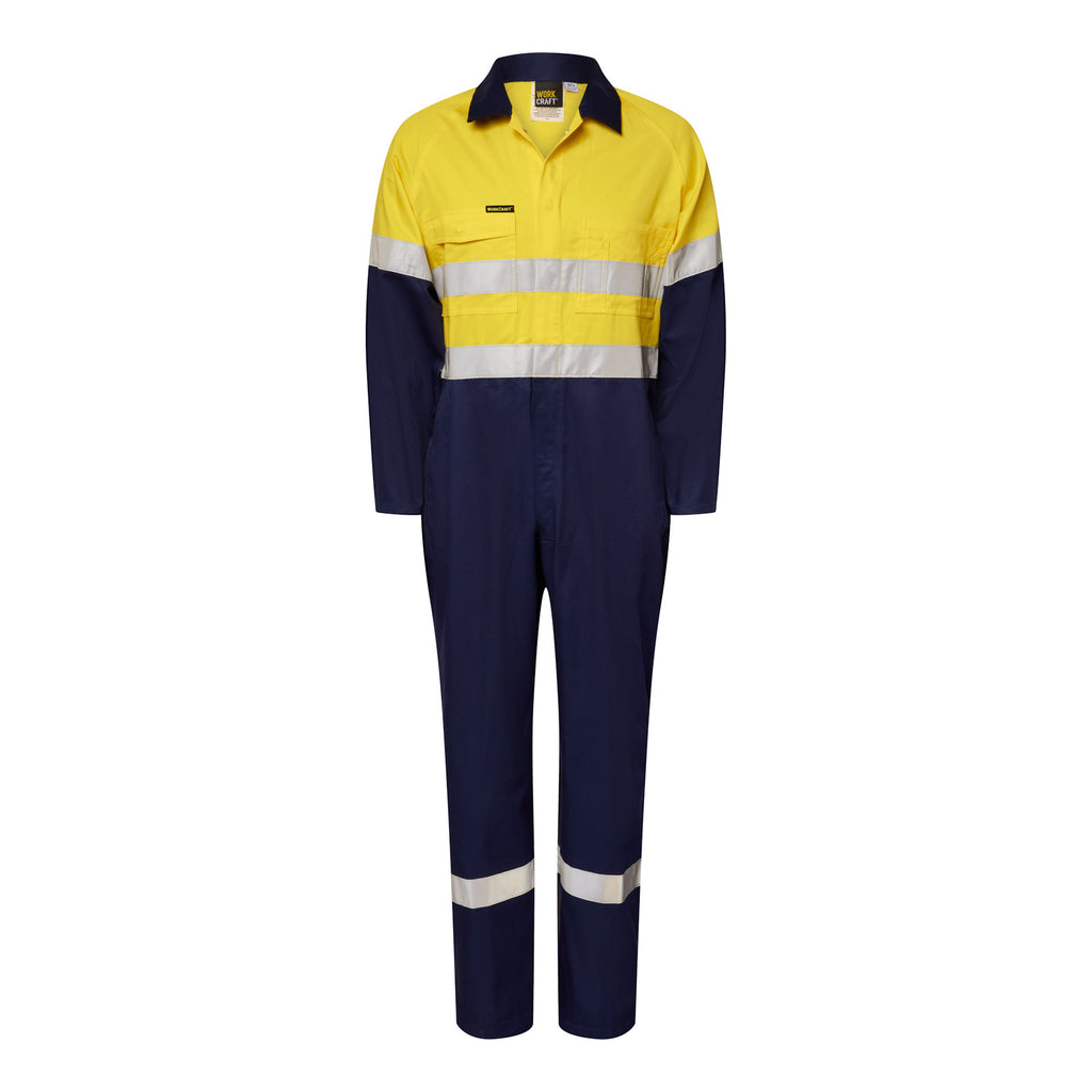 LIGHT WEIGHT HI VIS COTTON DRILL REFLECTIVE COVERALL