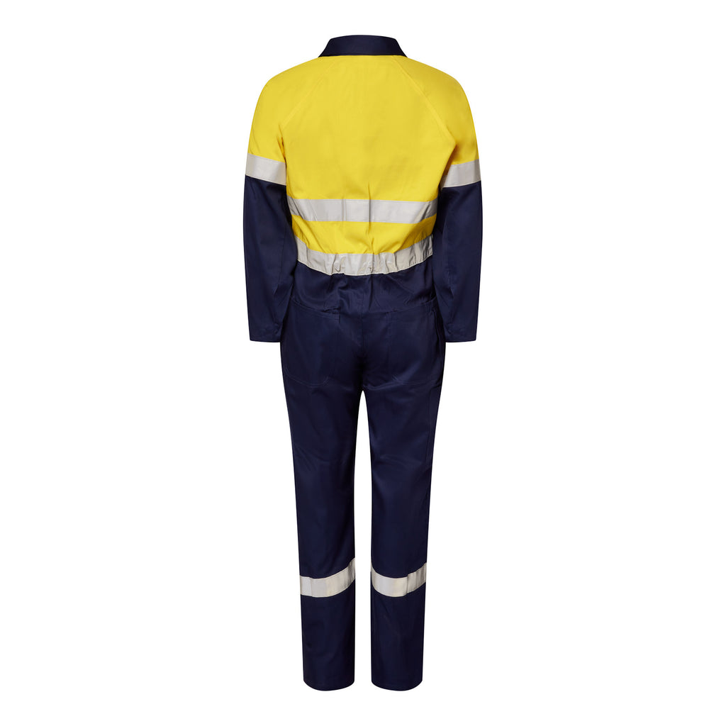 LIGHT WEIGHT HI VIS COTTON DRILL REFLECTIVE COVERALL