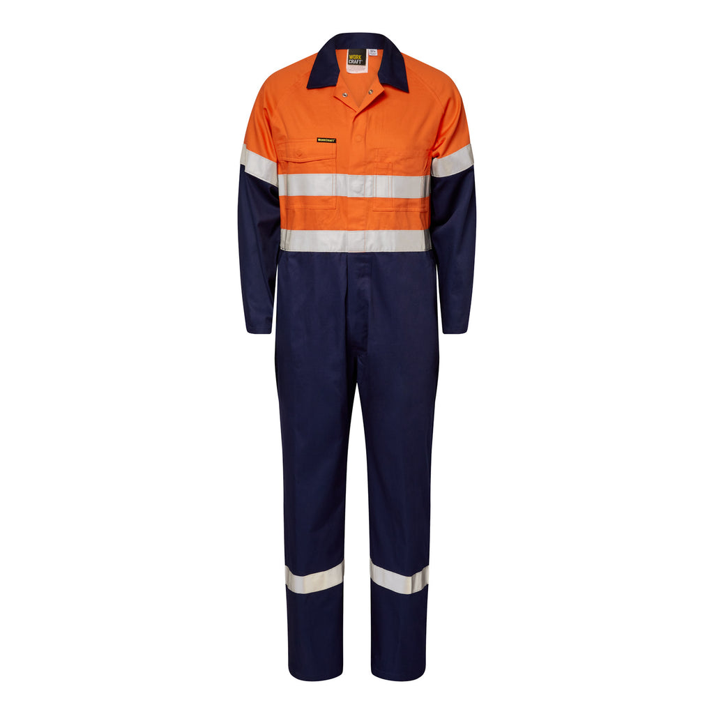 LIGHT WEIGHT HI VIS COTTON DRILL REFLECTIVE COVERALL