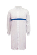 LONG SLEEVE FOOD INDUSTRY LONG LENGTH DUSTCOAT WITH CONTRAST TRIMS ON CHEST