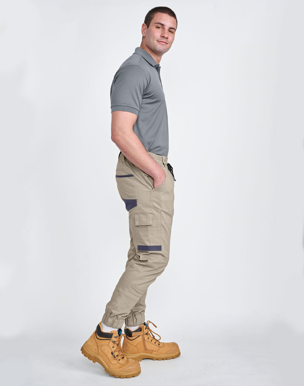 WP28 UNISEX COTTON STRETCH DRILL CUFFED WORK PANTS