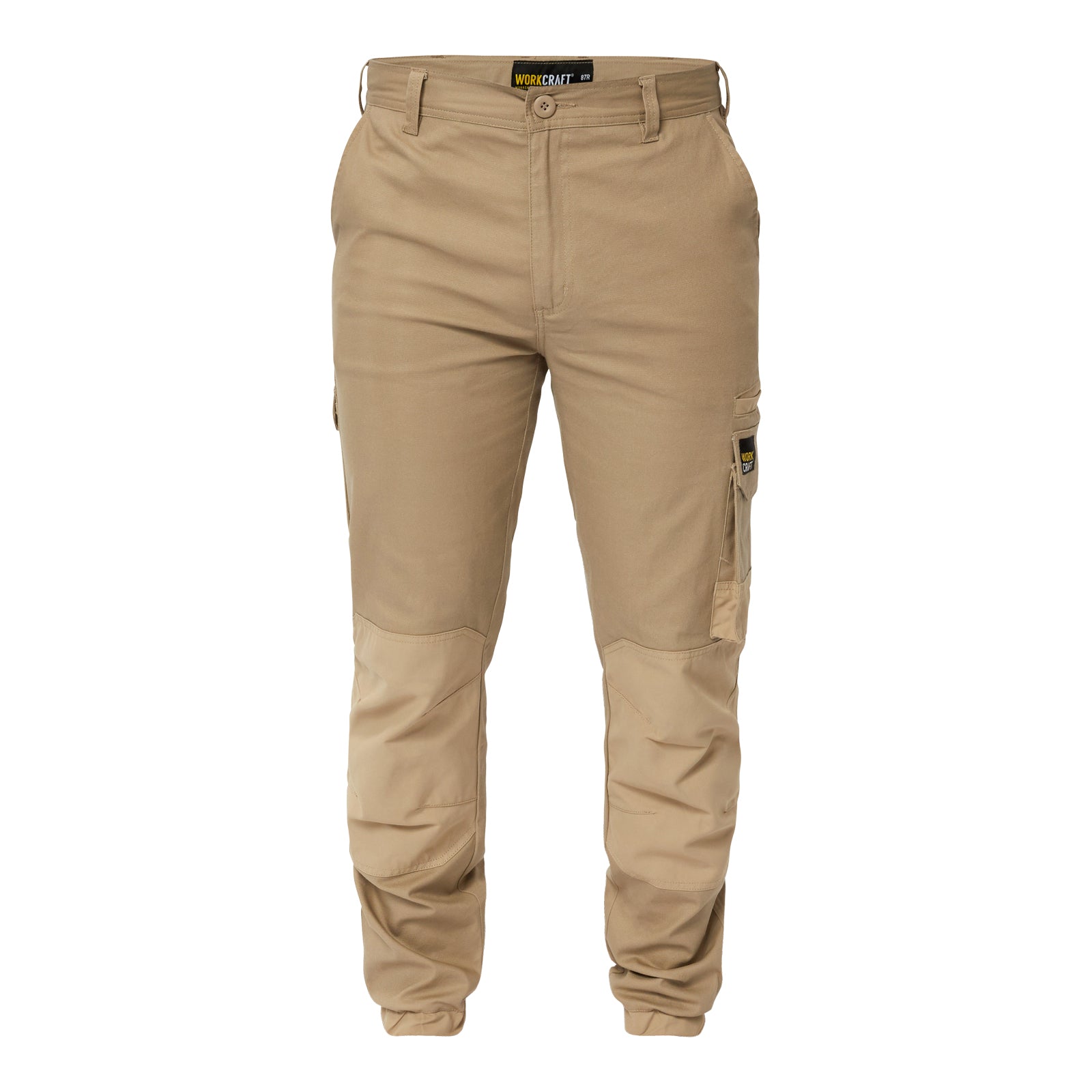 STRETCH CARGO PANTS WITH ELASTICISED HEM