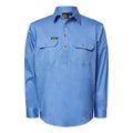 LIGHTWEIGHT LONG SLEEVE CLOSED FRONT COTTON DRILL SHIRT