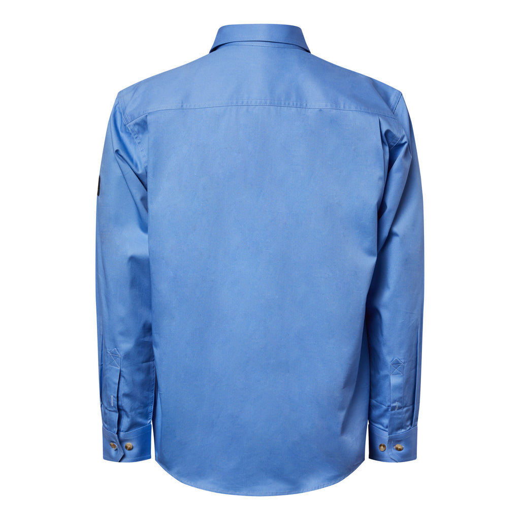 LIGHTWEIGHT LONG SLEEVE CLOSED FRONT COTTON DRILL SHIRT