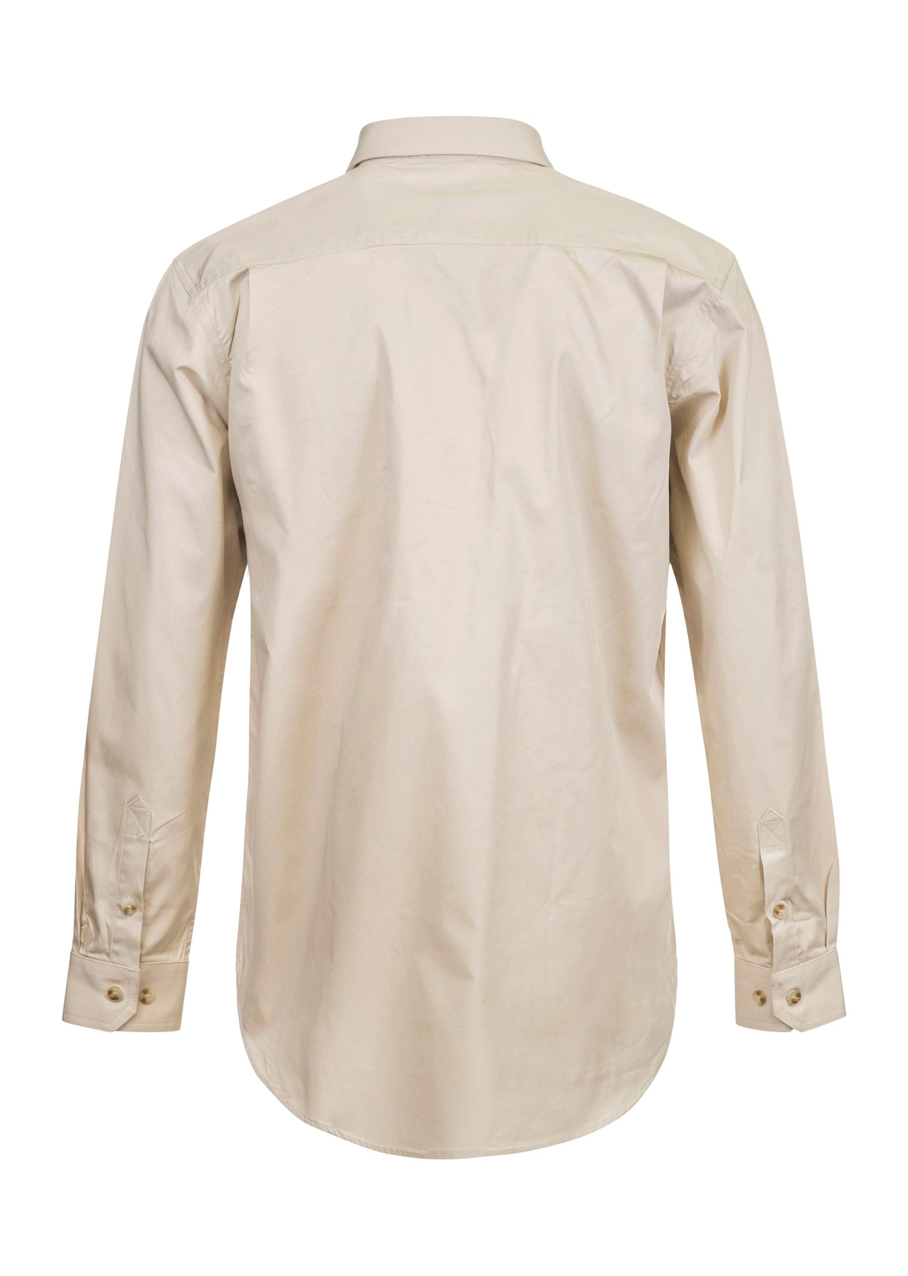 LIGHTWEIGHT LONG SLEEVE CLOSED FRONT COTTON DRILL SHIRT