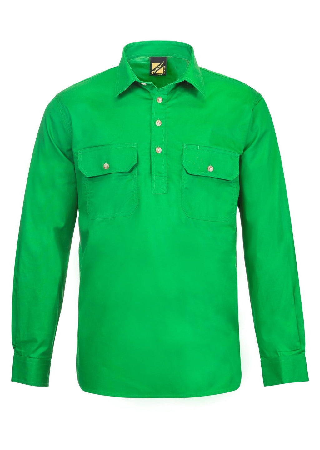 LIGHTWEIGHT LONG SLEEVE CLOSED FRONT COTTON DRILL SHIRT
