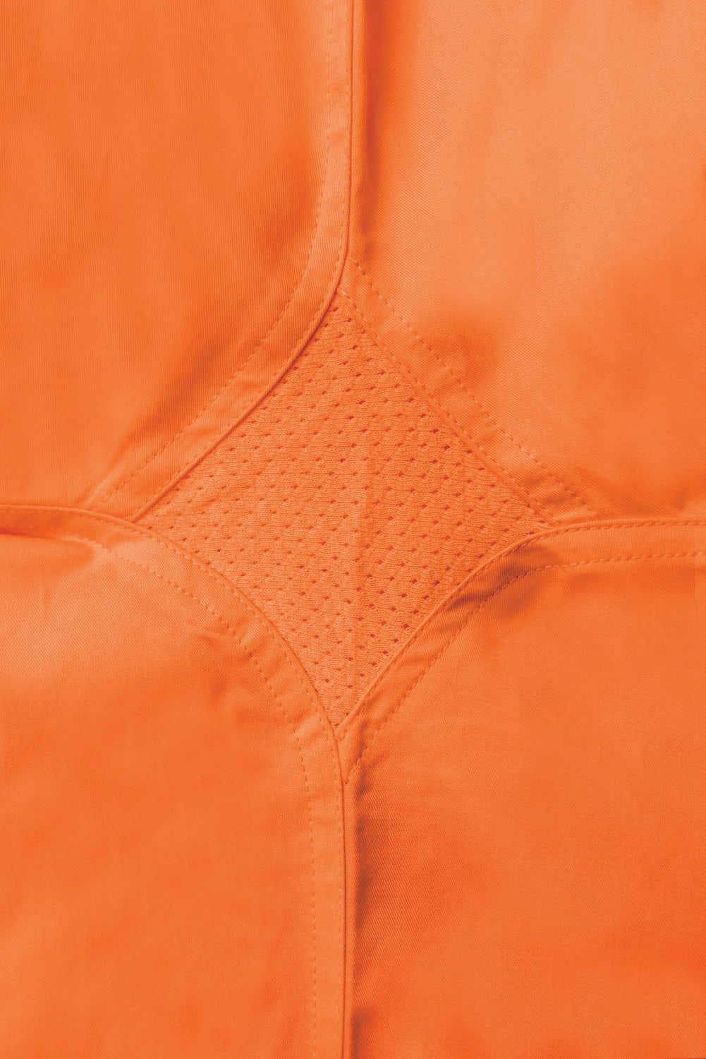 LIGHTWEIGHT HI VIS CLOSED FRONT VENTED COTTON DRILL SHIRT WITH SEMI GUSSET SLEEVES