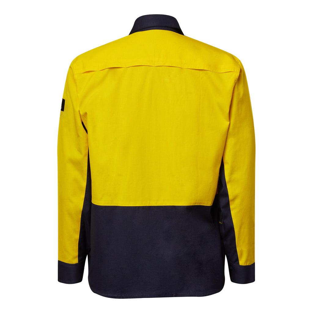 HI VIS LONG SLEEVE VENTED RIPSTOP SHIRT
