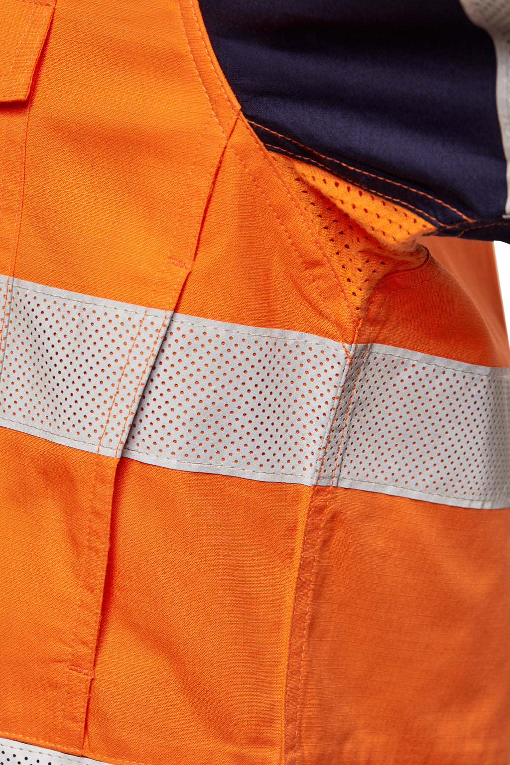 HI VIS LONG SLEEVE VENTED RIPSTOP SHIRT