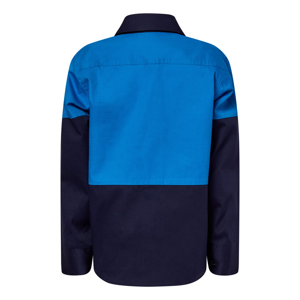 KIDS LIGHTWEIGHT LONG SLEEVE COTTON DRILL SHIRT