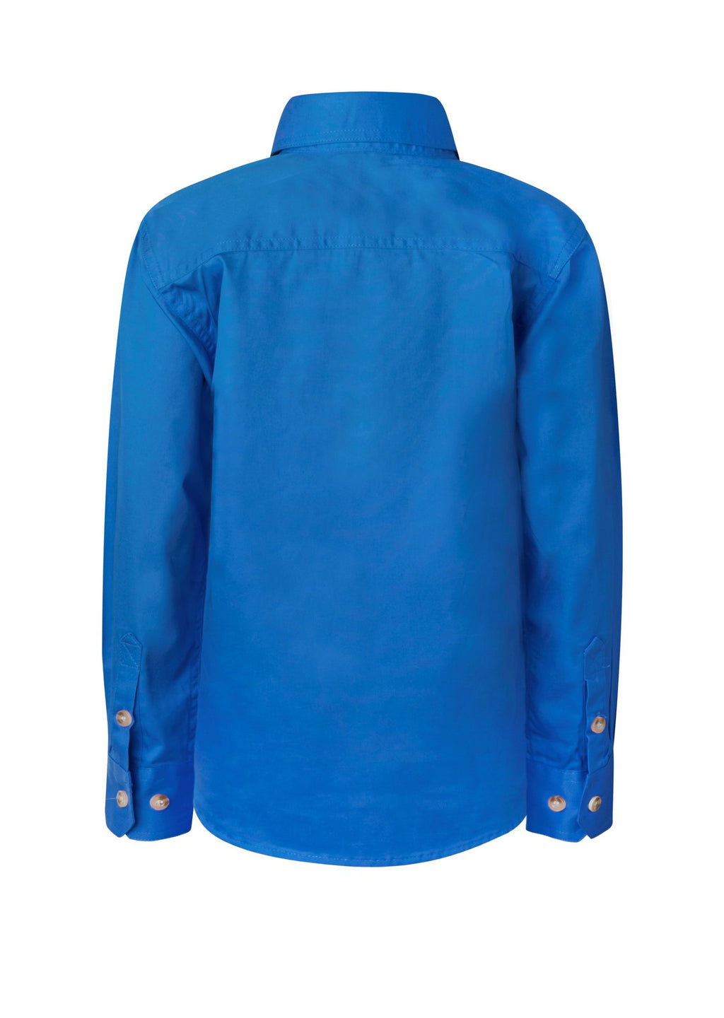 KIDS LIGHTWEIGHT LONG SLEEVE CLOSED FRONT COTTON DRILL SHIRT