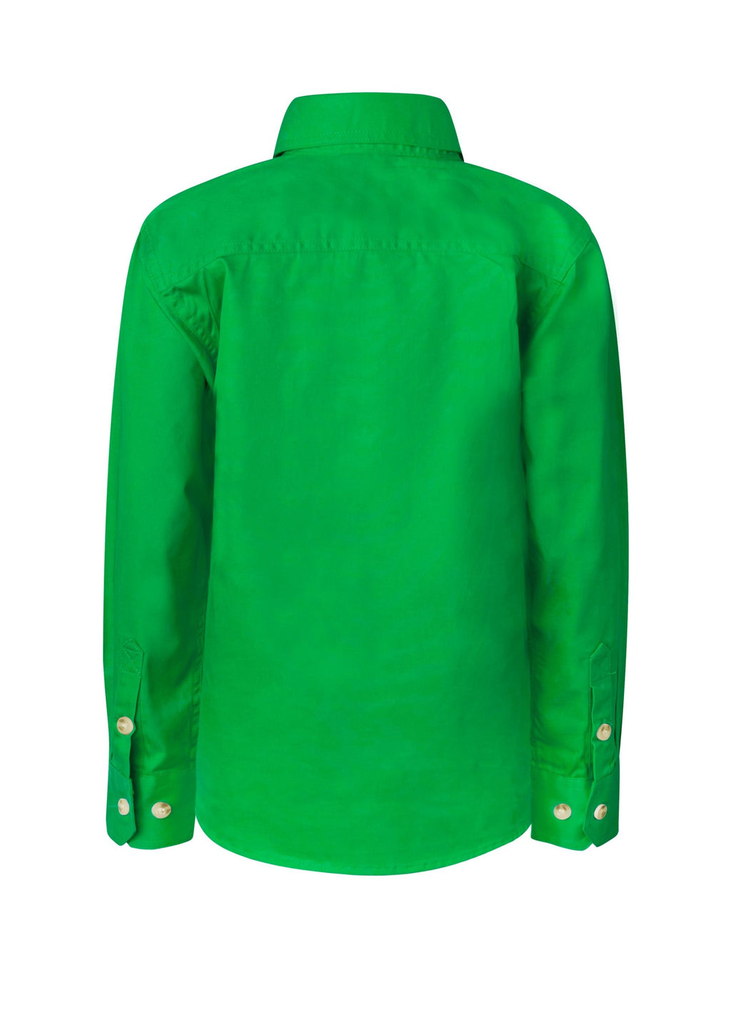 KIDS LIGHTWEIGHT LONG SLEEVE CLOSED FRONT COTTON DRILL SHIRT