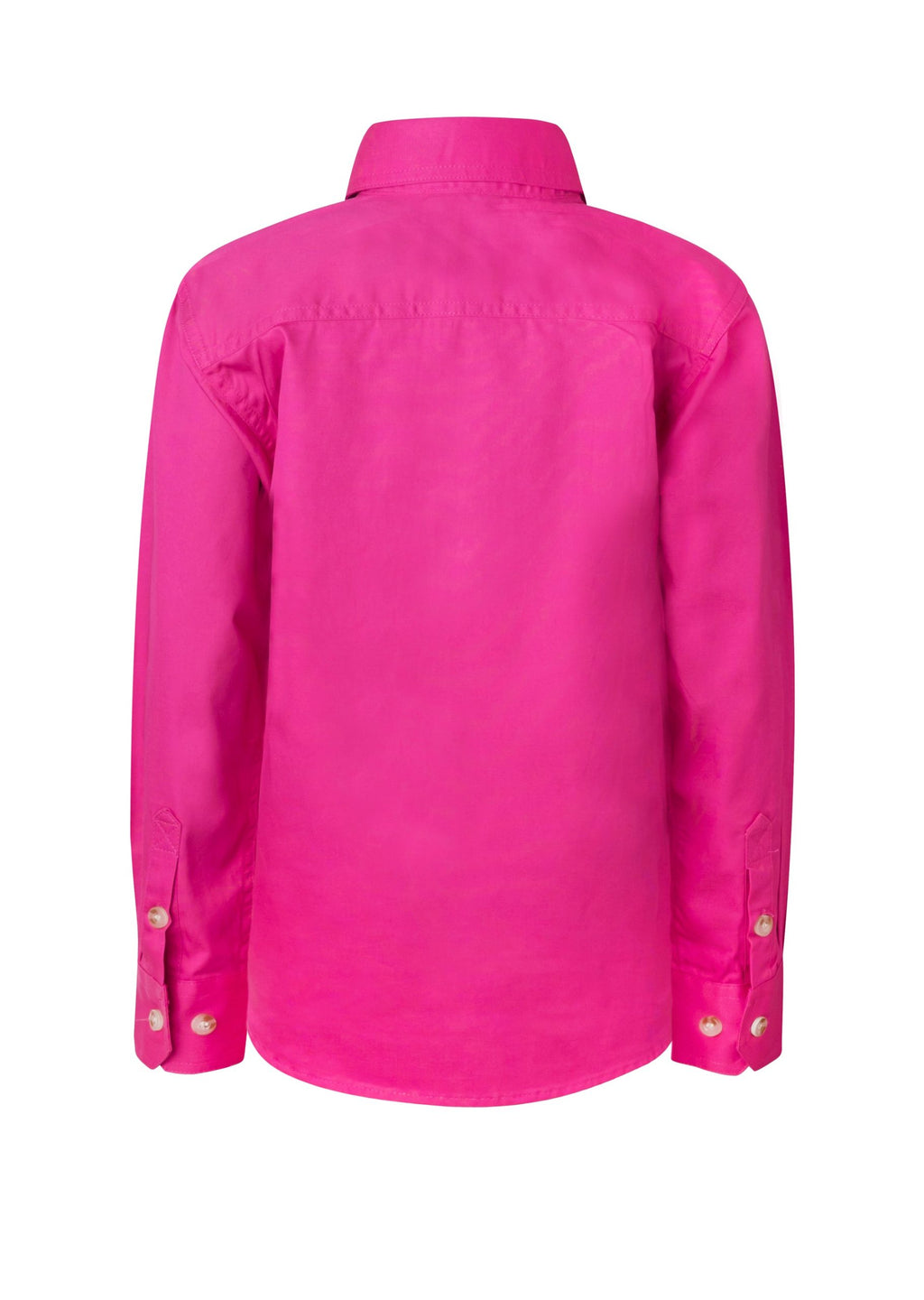 KIDS LIGHTWEIGHT LONG SLEEVE CLOSED FRONT COTTON DRILL SHIRT